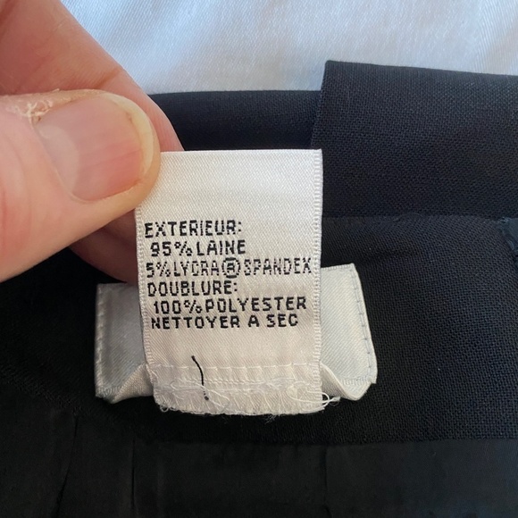 Talbots Women's Black Wool 1/4 Zip Up Midi Skirt Size 12 - Picture 6 of 12